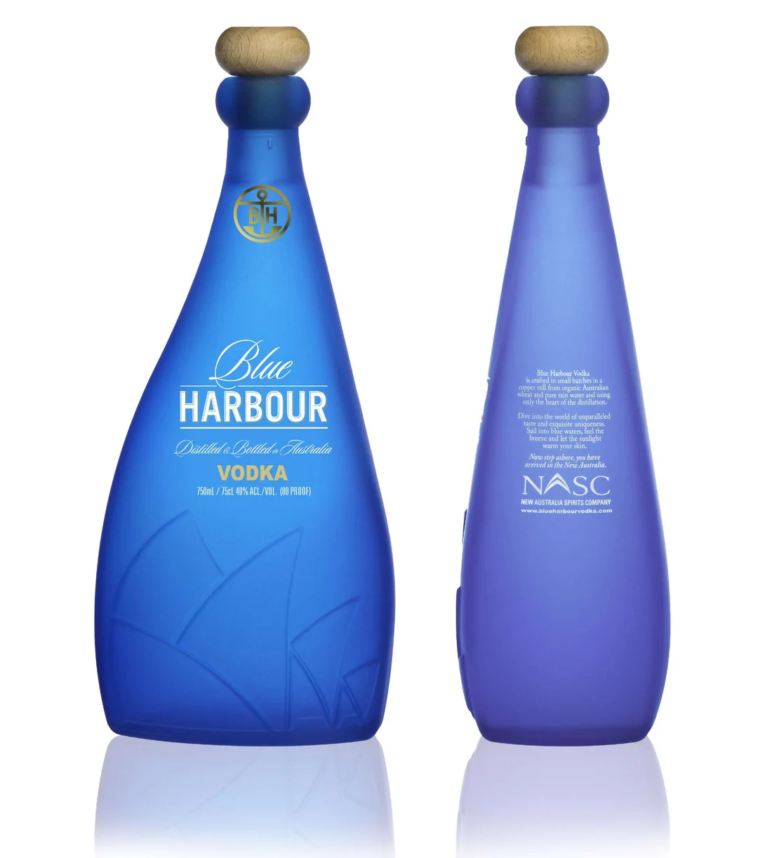 Blue Harbour Blue vodka bottle