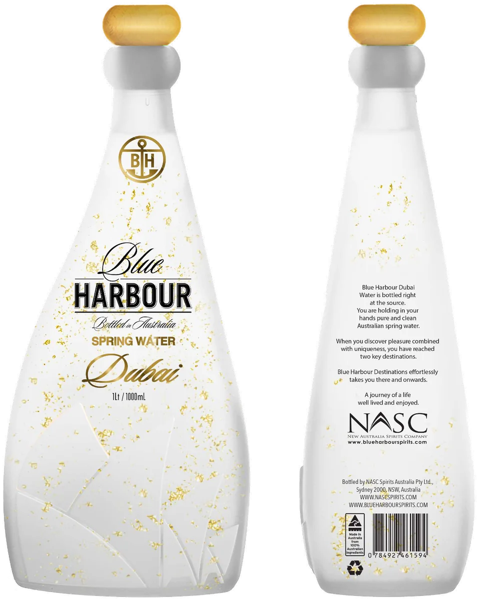 Blue Harbour Destinations Water — Dubai, front and back